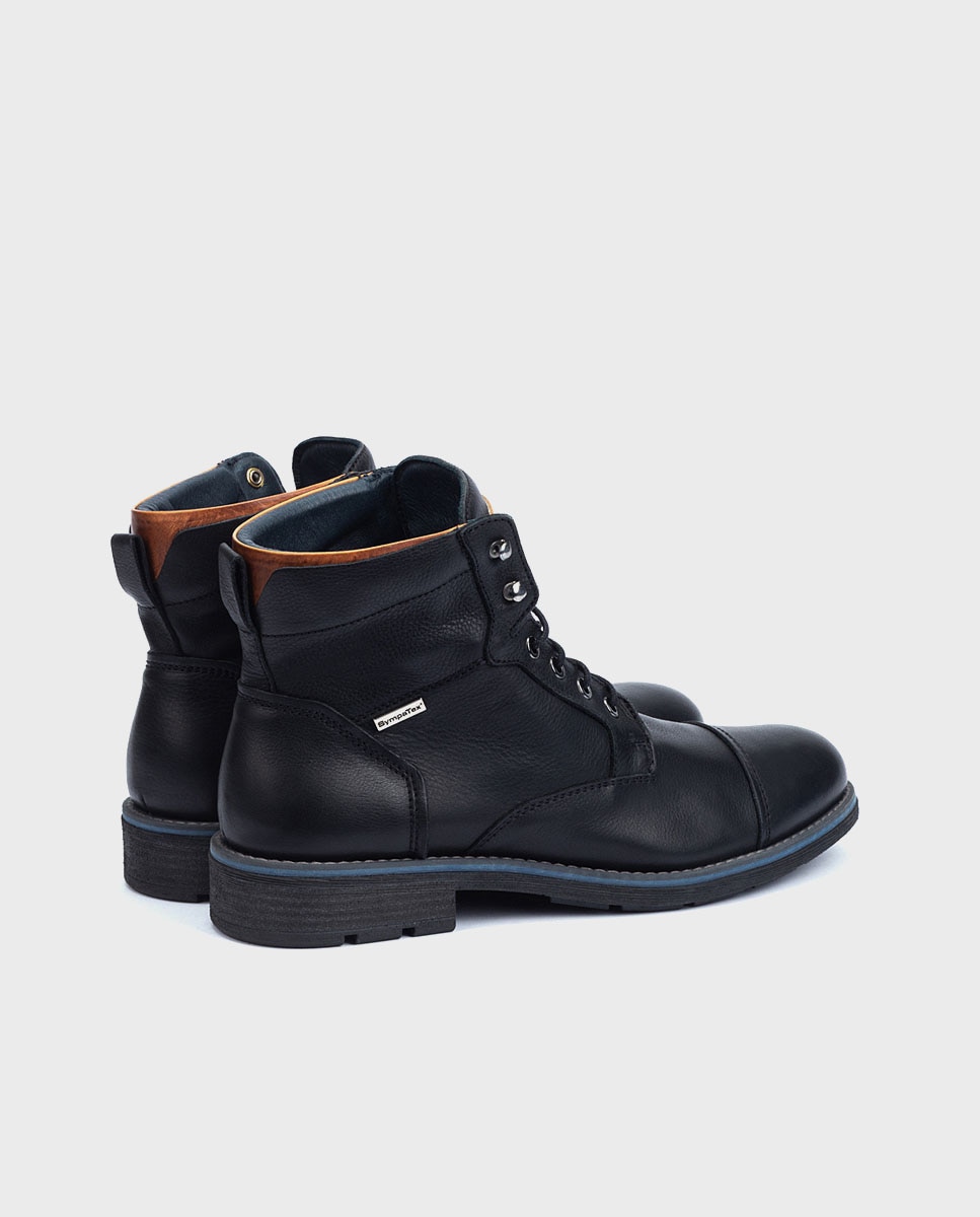 Imagen 3 de Botines de hombre de piel con plantilla extraíble y protección Sympatex - Negro Negro