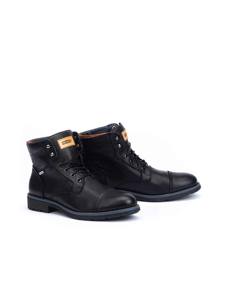 Imagen 5 de Botines de hombre de piel con plantilla extraíble y protección Sympatex - Negro Negro