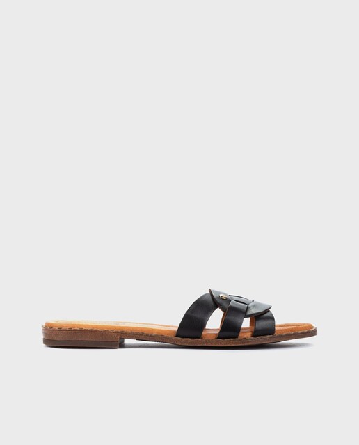 Imagen 0 de Sandalias de mujer de piel con plantilla acolchada