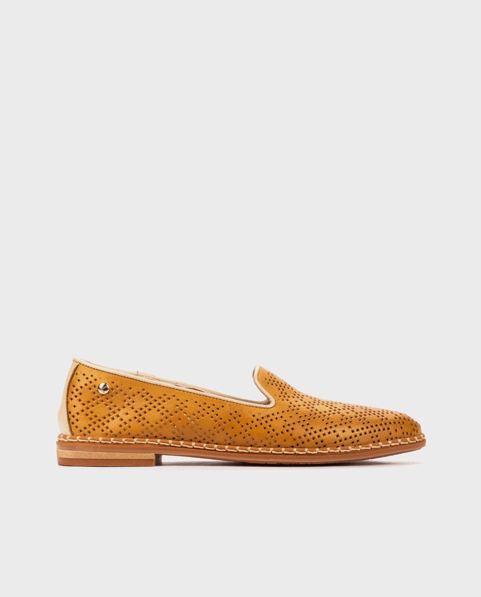 Pikolinos - Mocasines de mujer de piel con plantilla acolchada.