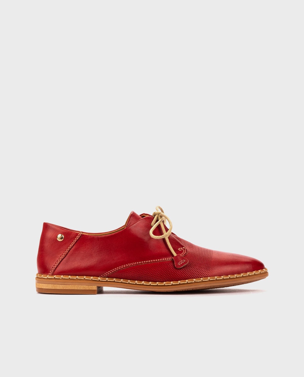 Pikolinos - Zapatos de cordones de mujer de piel con plantilla acolchada.
