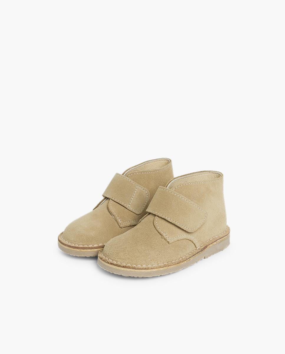 Botas de niños estilo safari cinta adherente - Pisamonas - Beige Beige-4