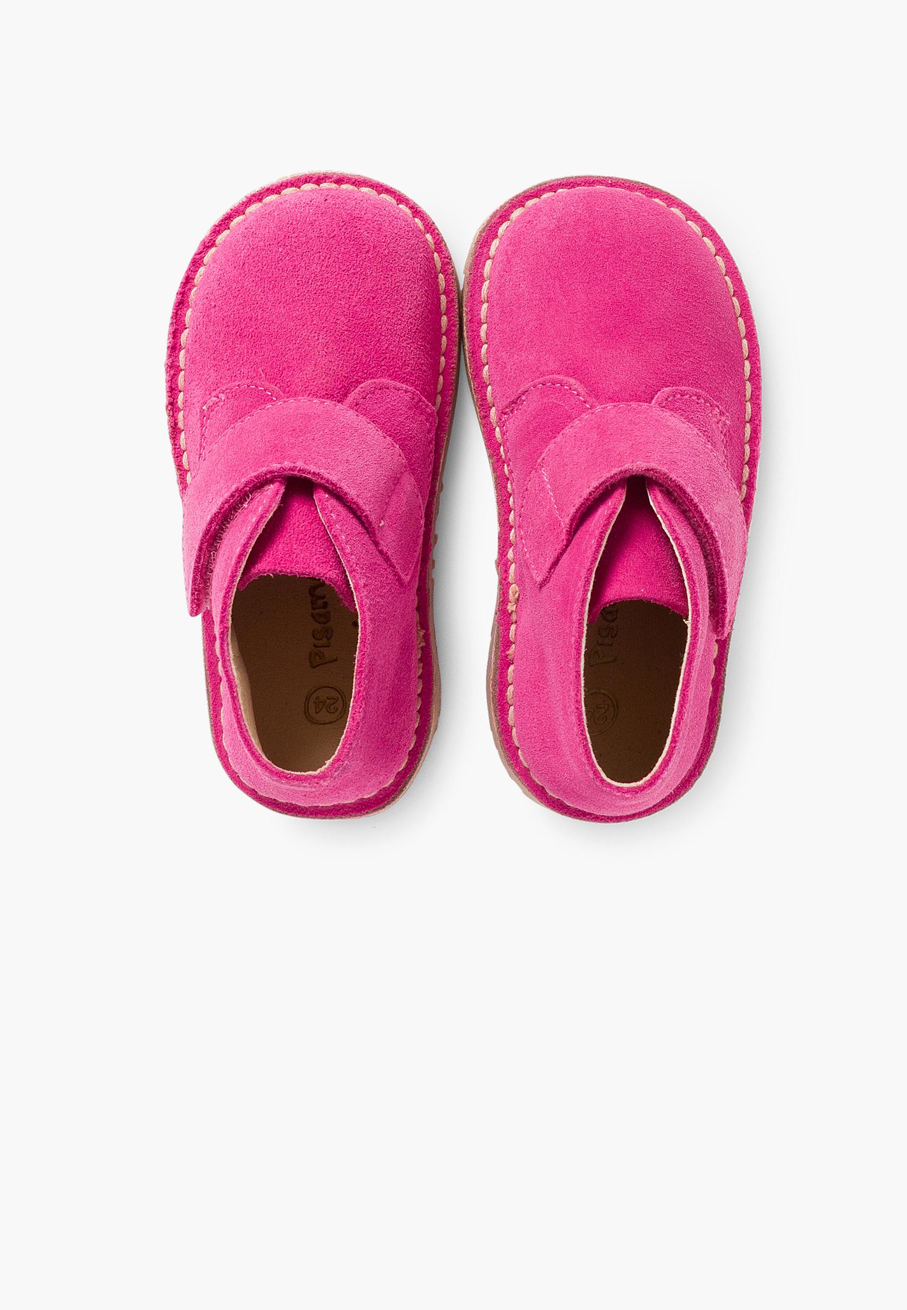 Botas de niños estilo safari cinta adherente - Pisamonas - Fucsia Fucsia-5
