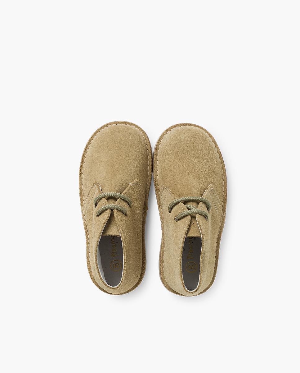 Botas de niños estilo safari cordones - Pisamonas - Beige Beige-5