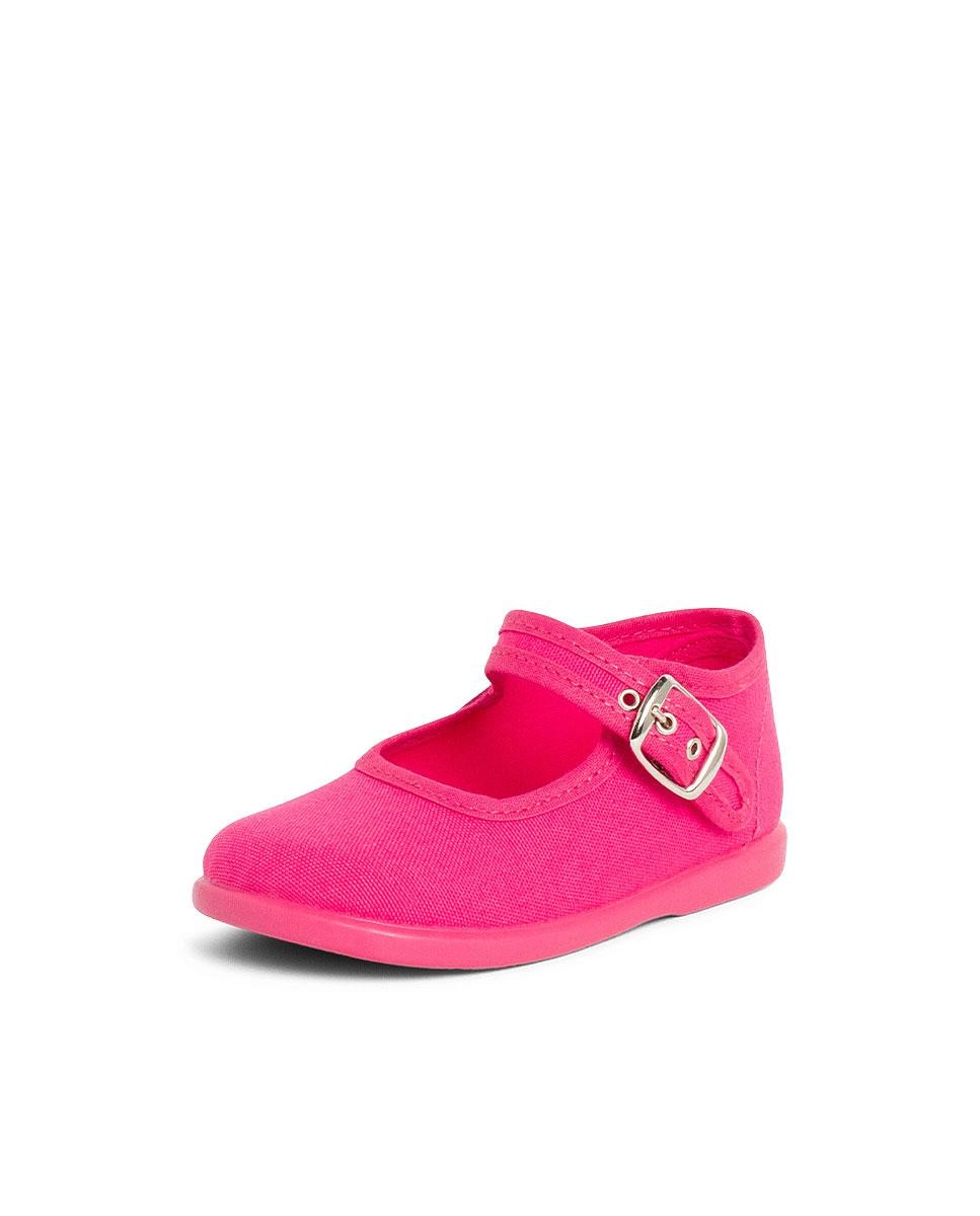 Merceditas de bebé tela hebilla - Fucsia Fucsia-2