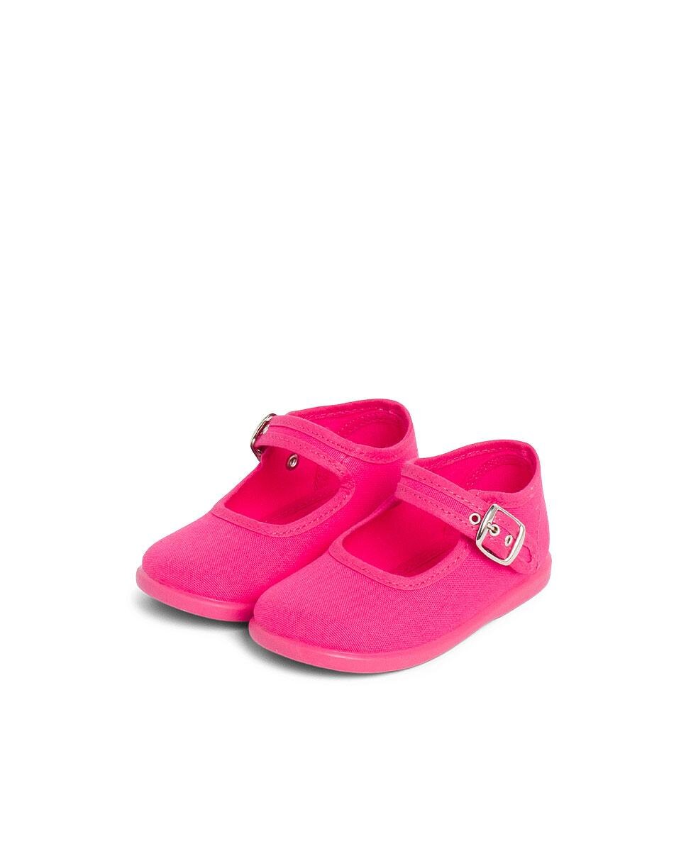 Merceditas de bebé tela hebilla - Fucsia Fucsia-4