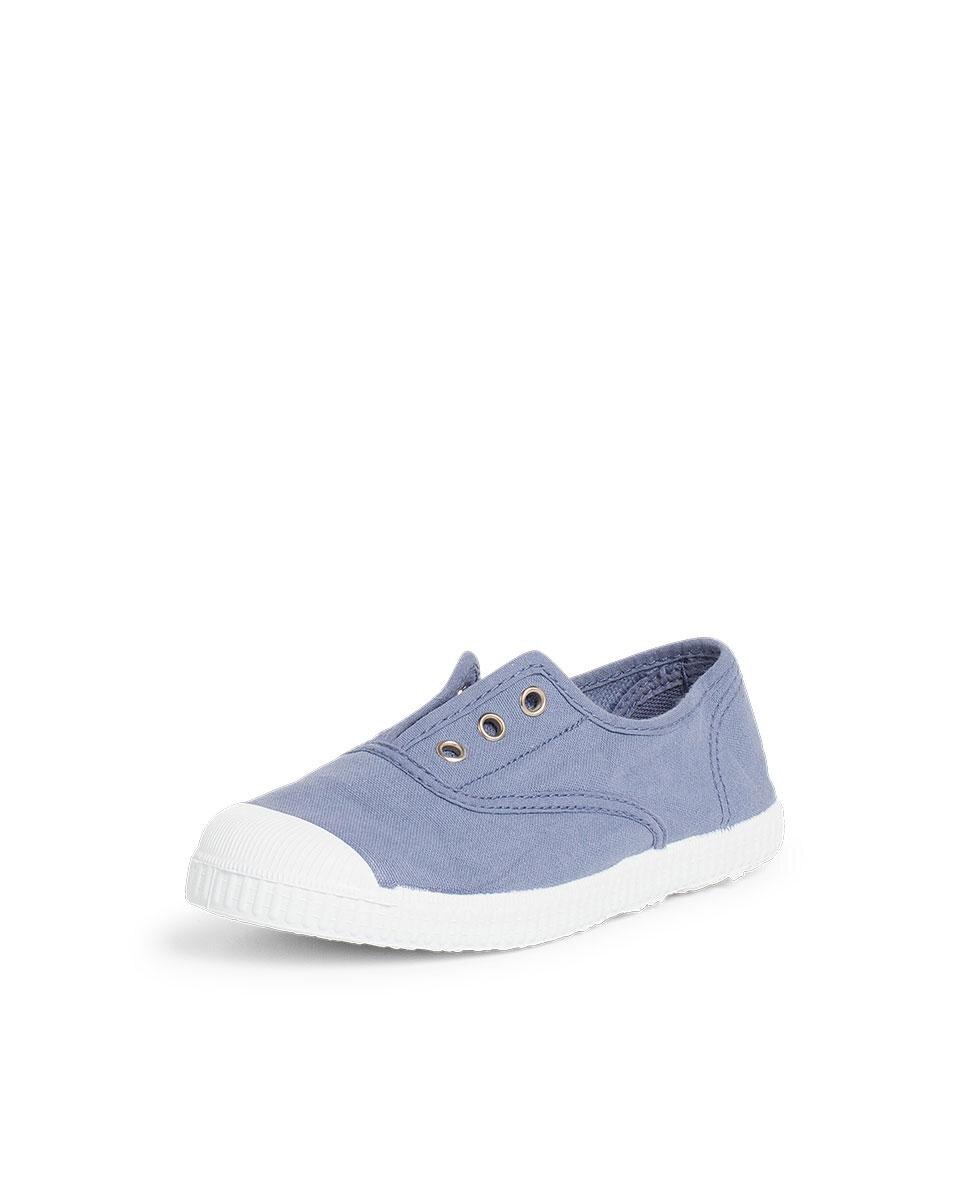 Zapatillas Lona Punta Goma Sin Cordones en rosa - Pisamonas - Azul Azul-2