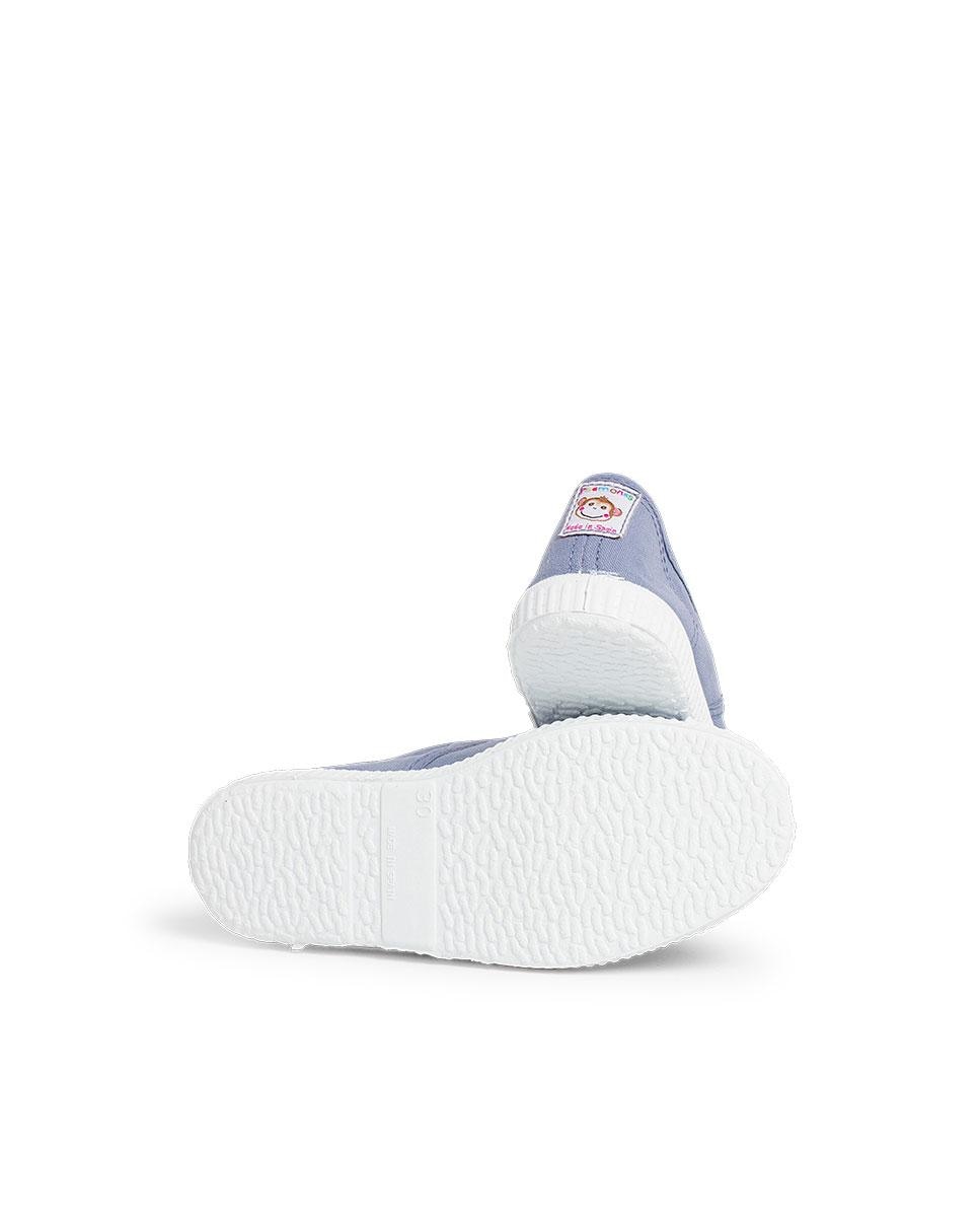 Zapatillas Lona Punta Goma Sin Cordones en rosa - Pisamonas - Azul Azul-3