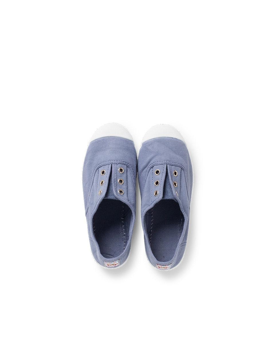 Zapatillas Lona Punta Goma Sin Cordones en rosa - Pisamonas - Azul Azul-5