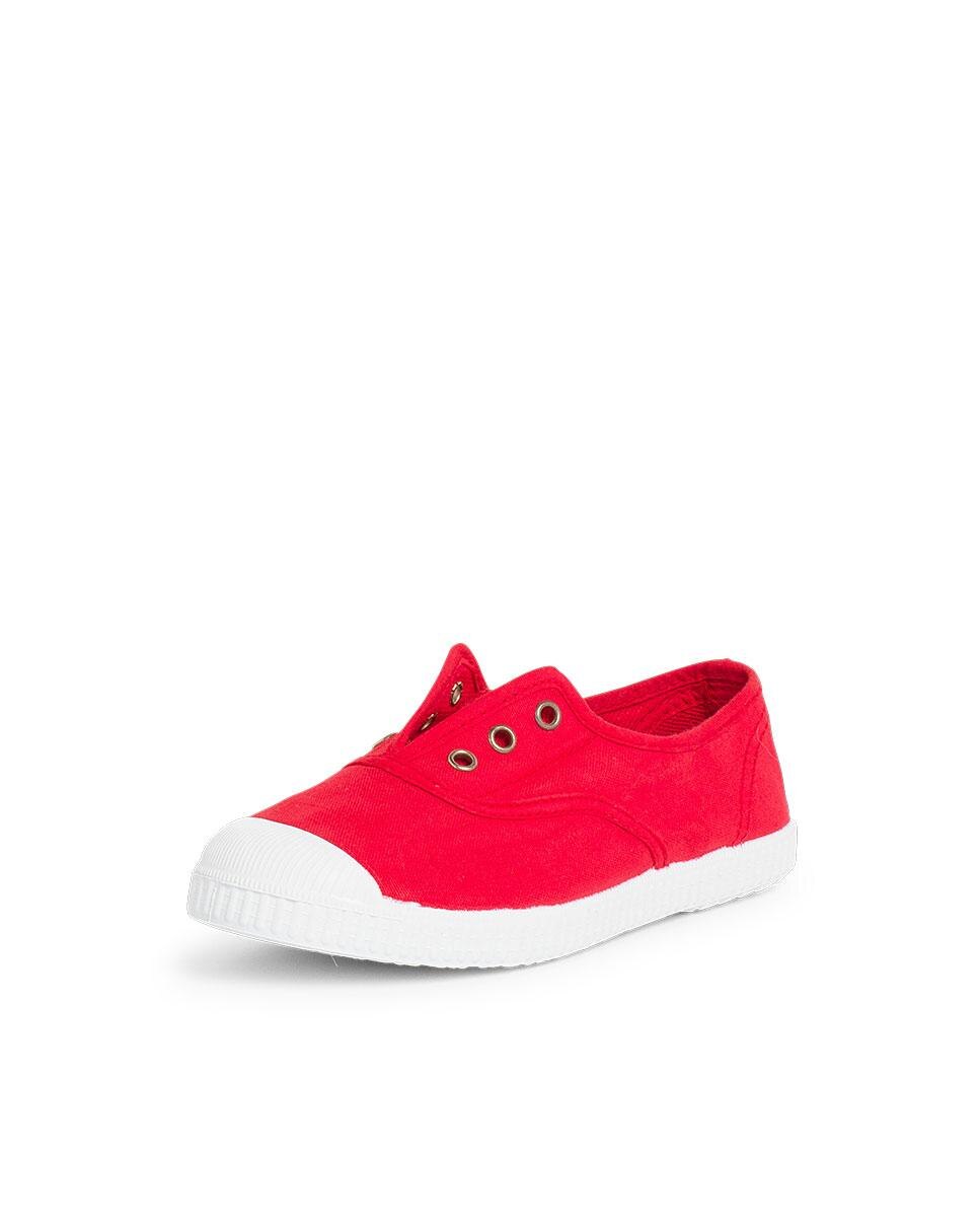 Zapatillas Lona Punta Goma Sin Cordones en arena - Pisamonas - Rojo Rojo-2