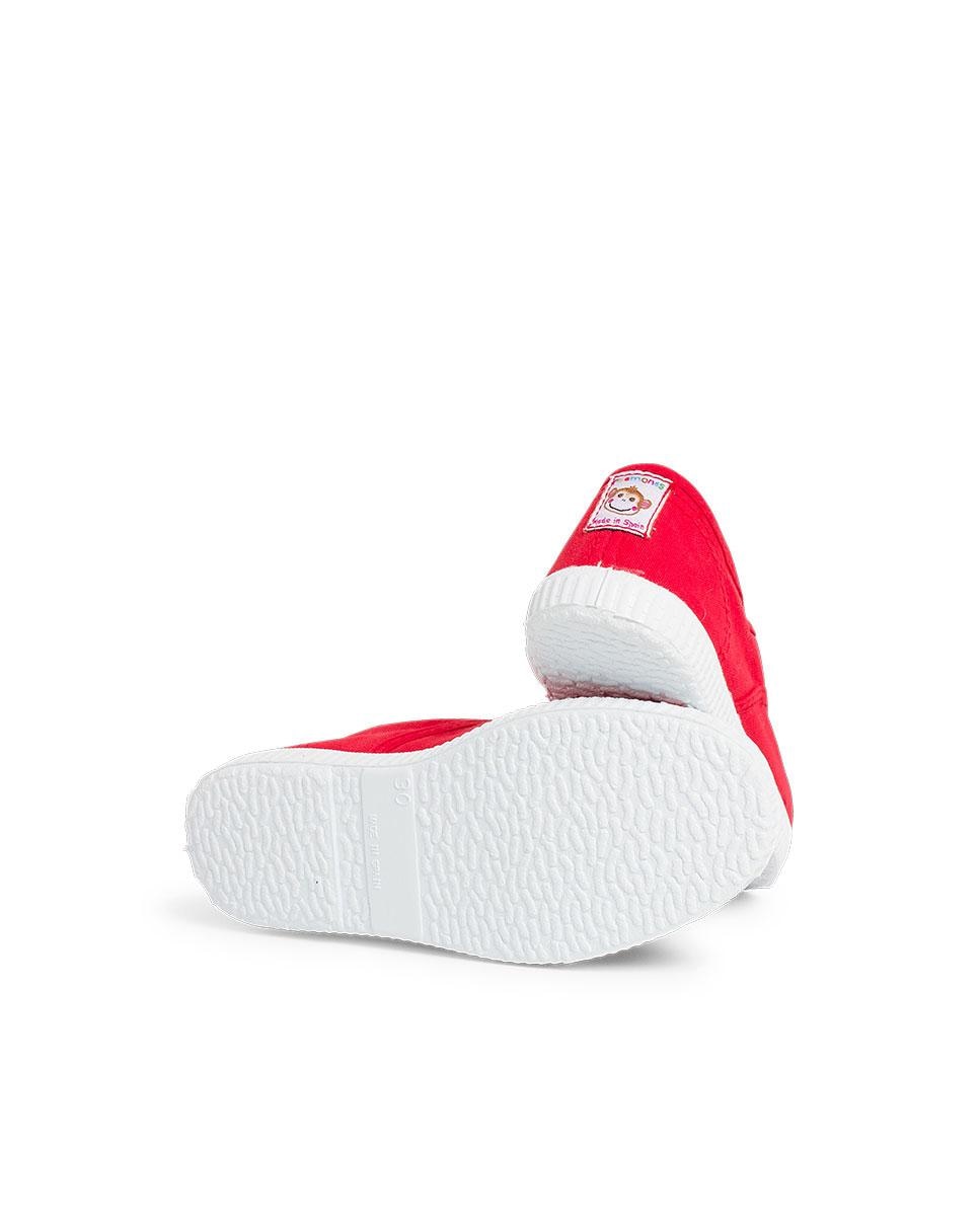 Zapatillas Lona Punta Goma Sin Cordones en arena - Pisamonas - Rojo Rojo-3