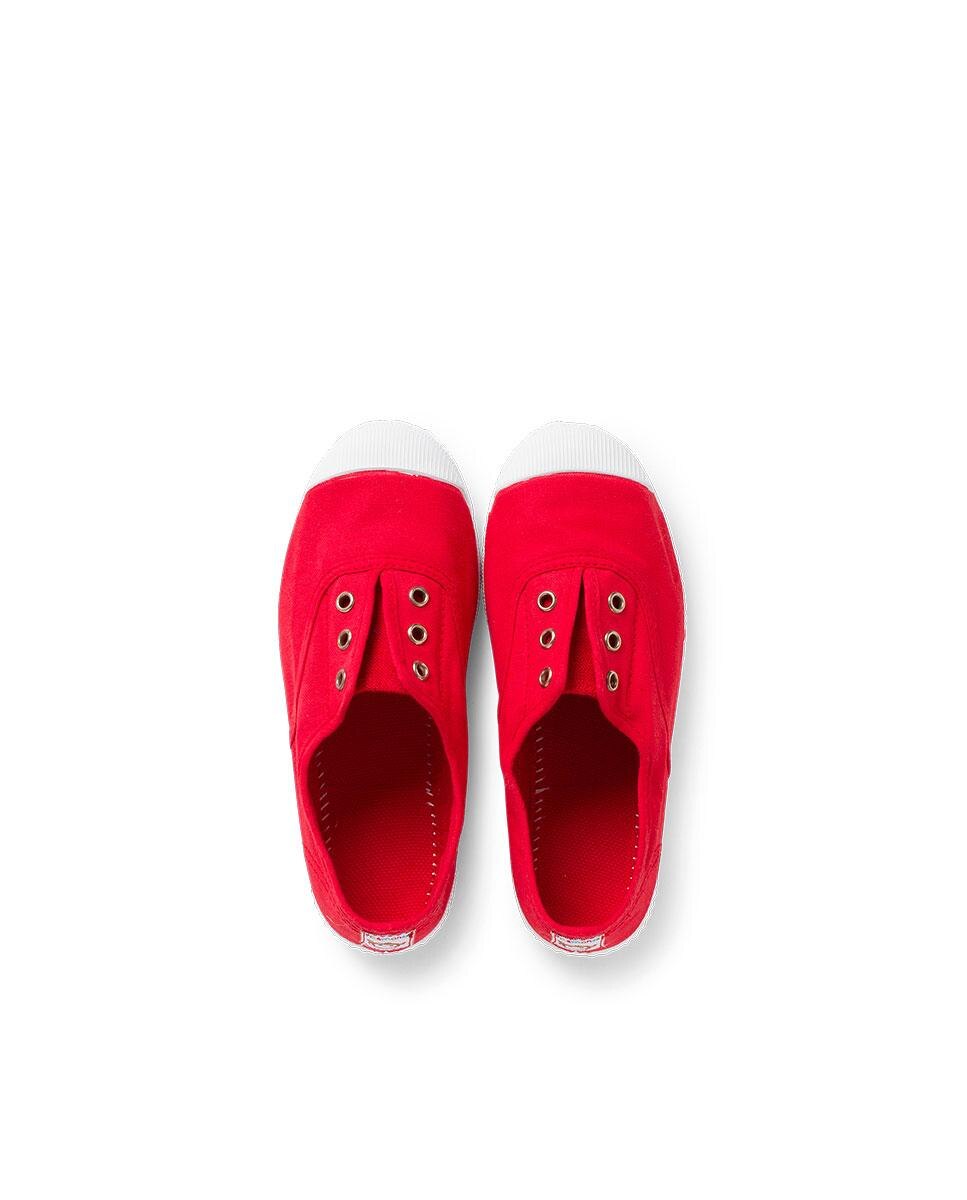 Zapatillas Lona Punta Goma Sin Cordones en arena - Pisamonas - Rojo Rojo-5