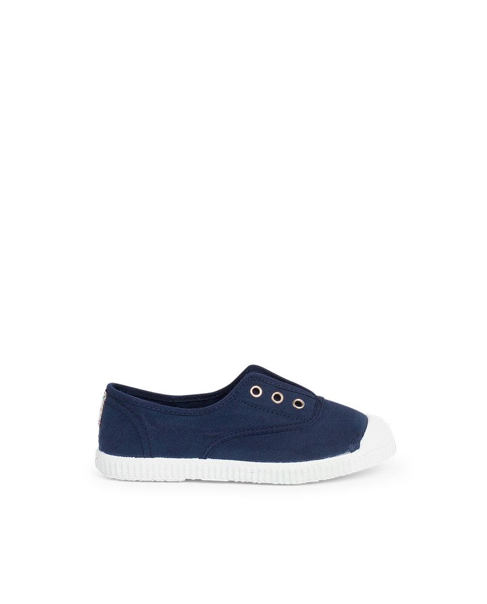 Zapatillas Lona Punta Goma Sin Cordones en rosa - Pisamonas - Azul marino Azul marino-1
