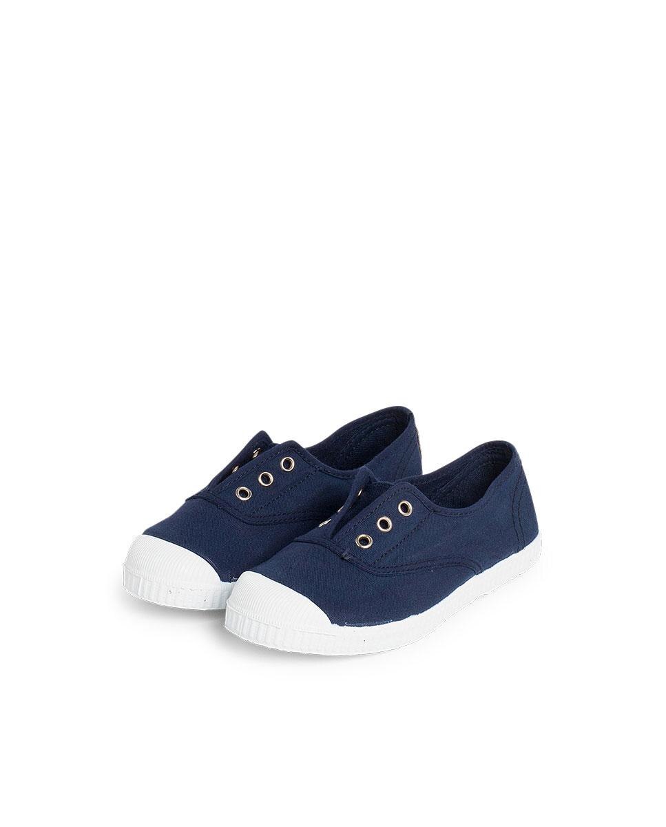 Zapatillas Lona Punta Goma Sin Cordones en rosa - Pisamonas - Azul marino Azul marino-4