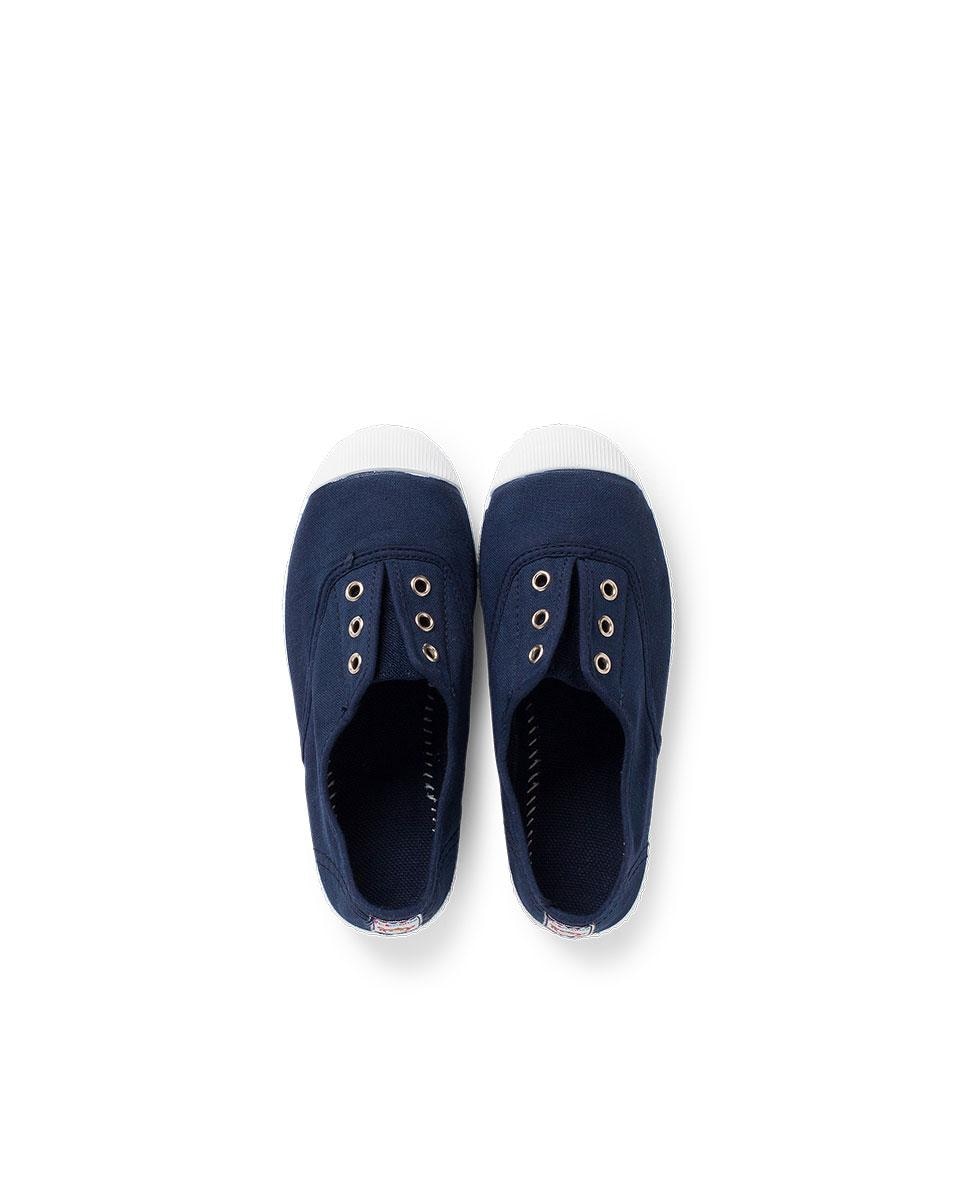 Zapatillas Lona Punta Goma Sin Cordones en rosa - Pisamonas - Azul marino Azul marino-5