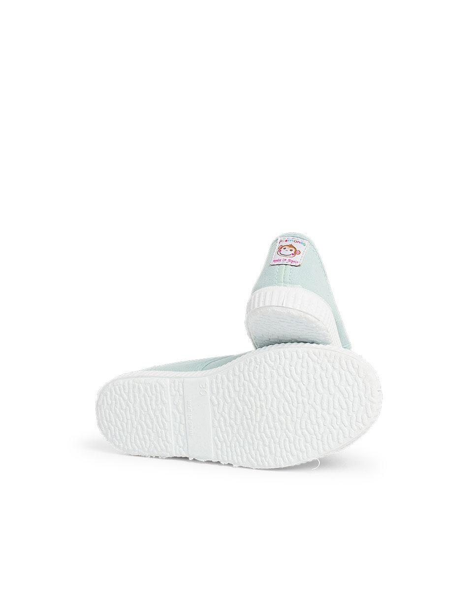Zapatillas Lona Punta Goma Sin Cordones en rosa - Pisamonas - Azul claro Azul claro-3