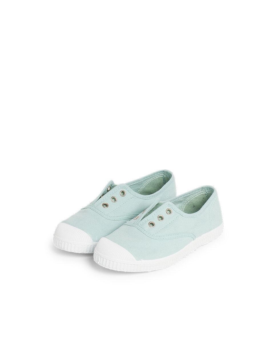 Zapatillas Lona Punta Goma Sin Cordones en rosa - Pisamonas - Azul claro Azul claro-4