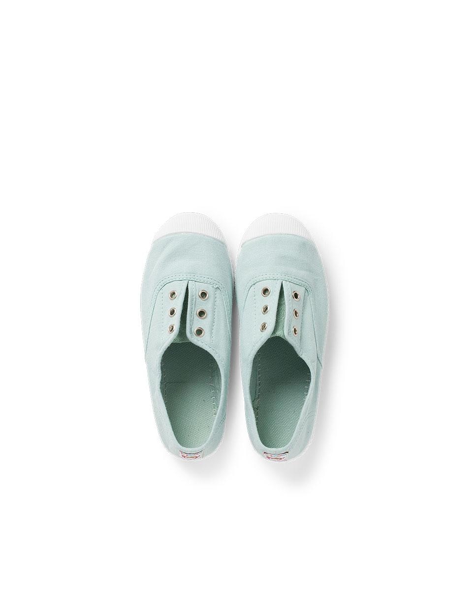 Zapatillas Lona Punta Goma Sin Cordones en rosa - Pisamonas - Azul claro Azul claro-5