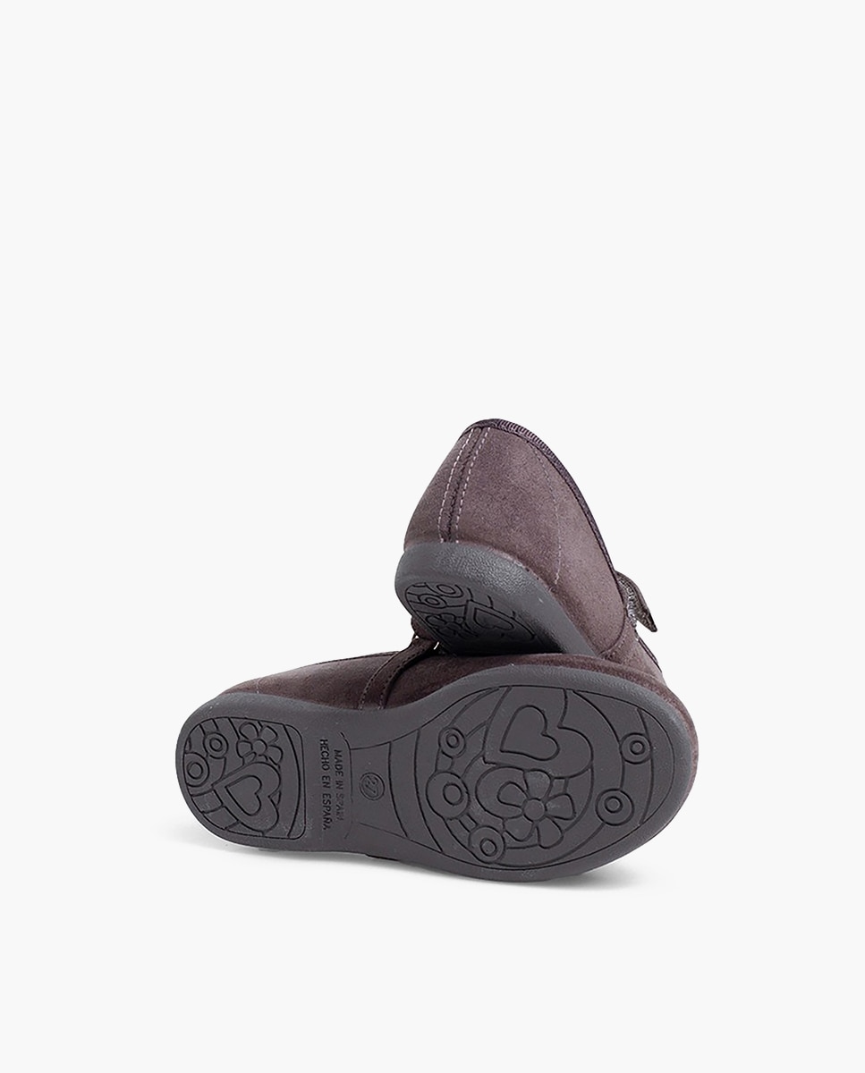 Merceditas de bebé niña en serratex con cierre adherente - Pisamonas - Gris oscuro Gris oscuro-2