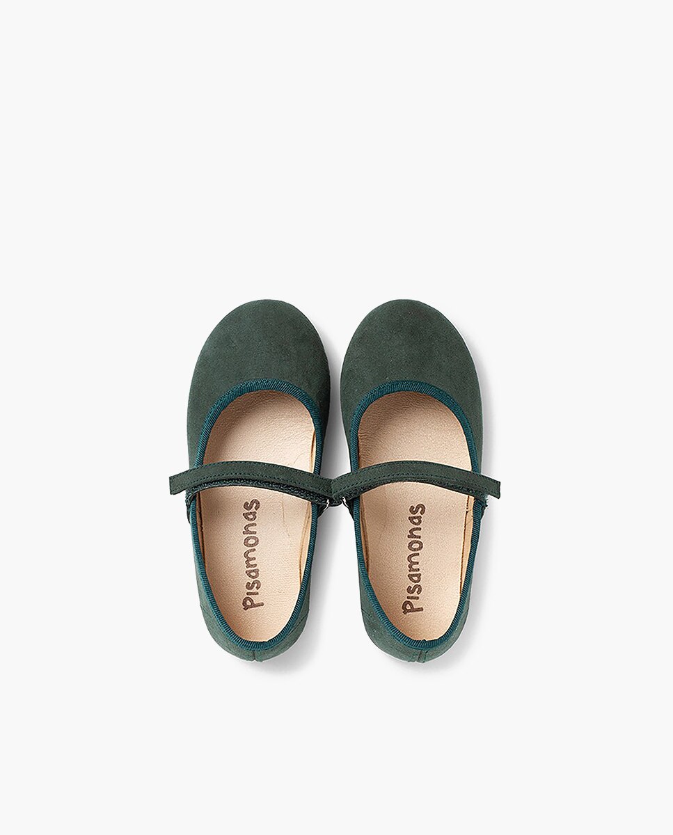 Merceditas de bebé niña en serratex con cierre adherente - Pisamonas - Verde oscuro Verde oscuro-4