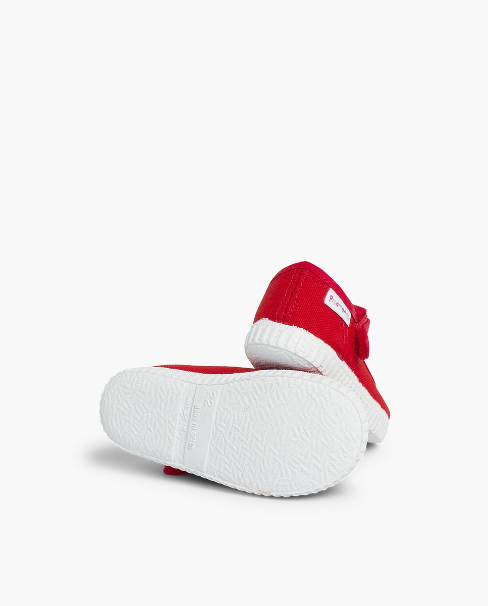 Pepitos Niños cinta adhesiva tipo zapatilla en blanco - Pisamonas - Rojo / Blanco Rojo / Blanco-2