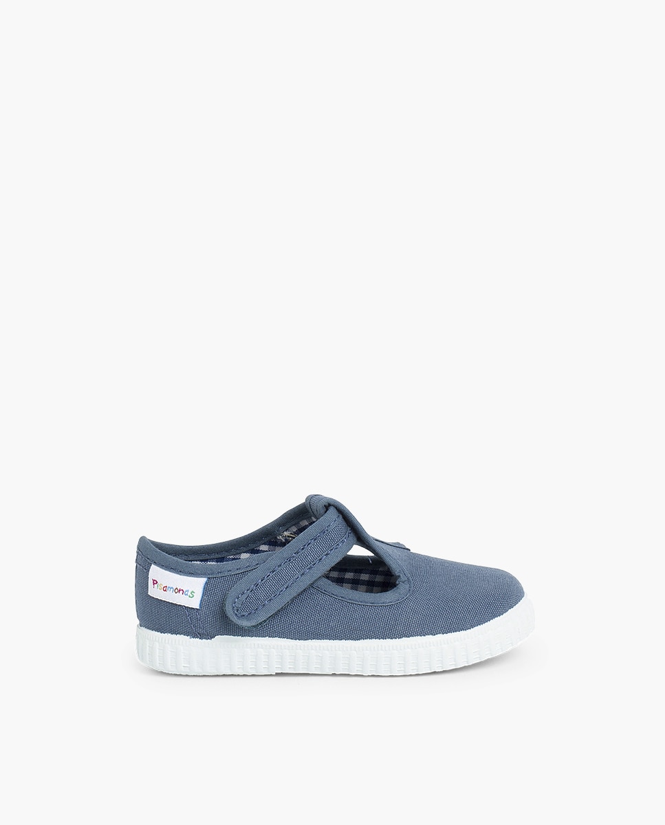 Pepitos Niños cinta adhesiva tipo zapatilla en blanco - Pisamonas - Azul Azul-1