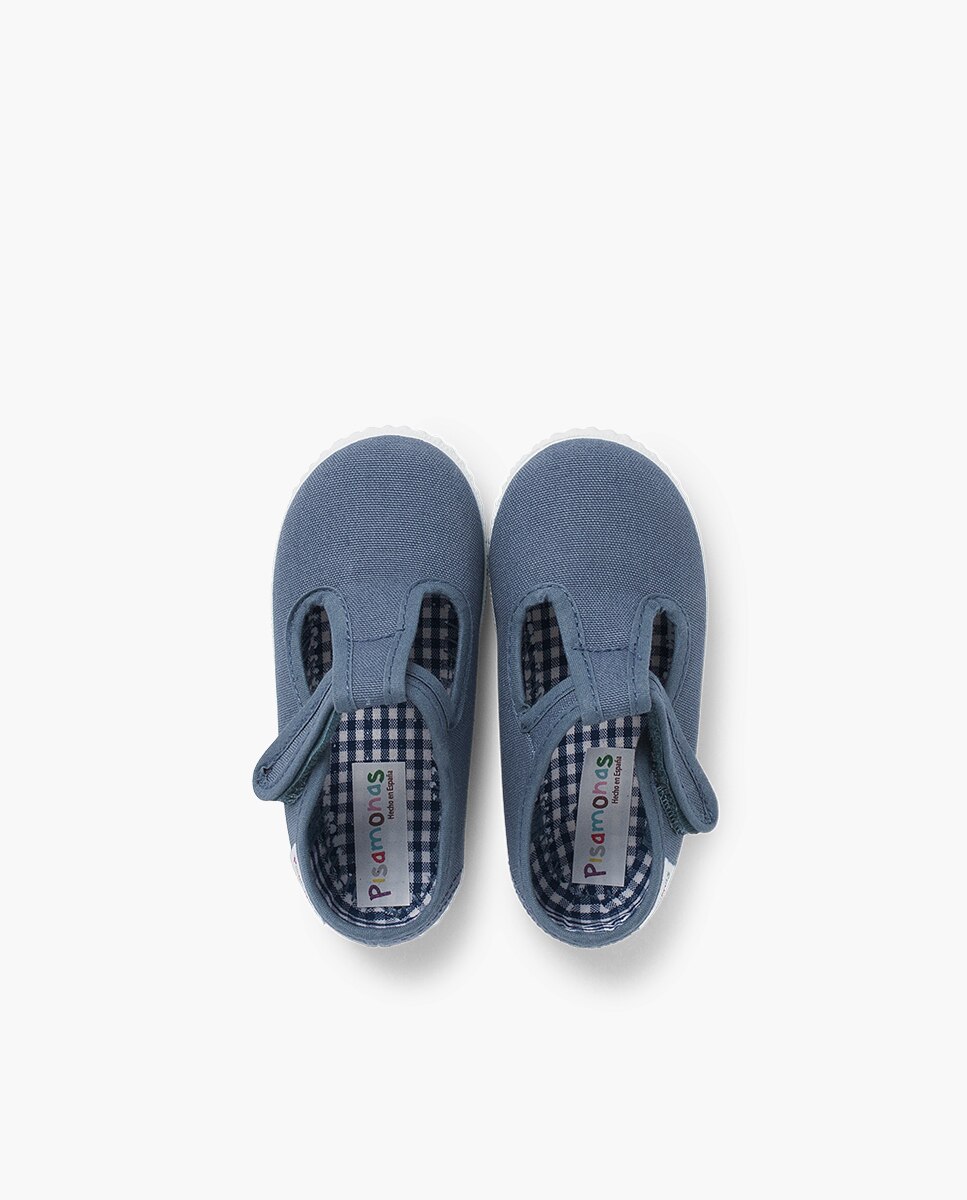 Pepitos Niños cinta adhesiva tipo zapatilla en blanco - Pisamonas - Azul Azul-4