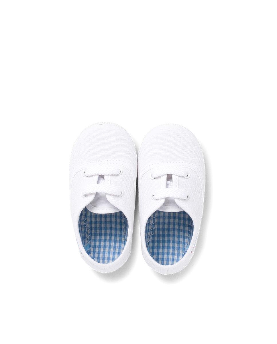 Zapatillas deportivas de bebé niña de cordones - Pisamonas - Blanco Blanco-5