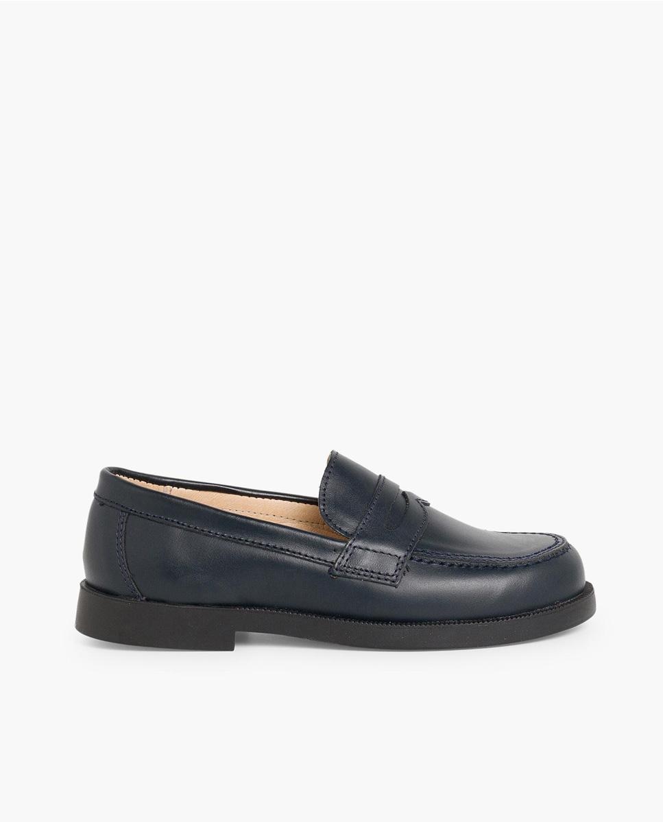 Pisamonas - Mocasines de niño de piel estilo clásico.