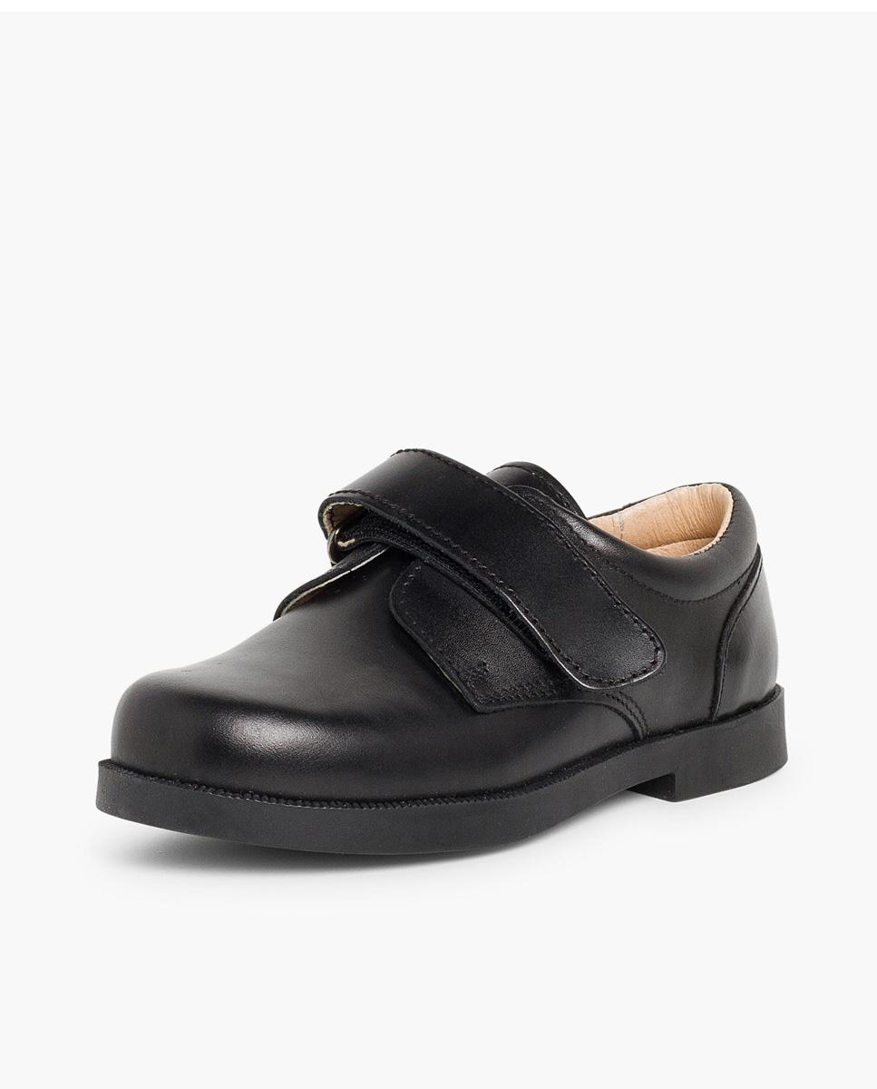 Imagen 2 de Bluchers de niño de piel con tira adherente - Pisamonas - Negro Negro