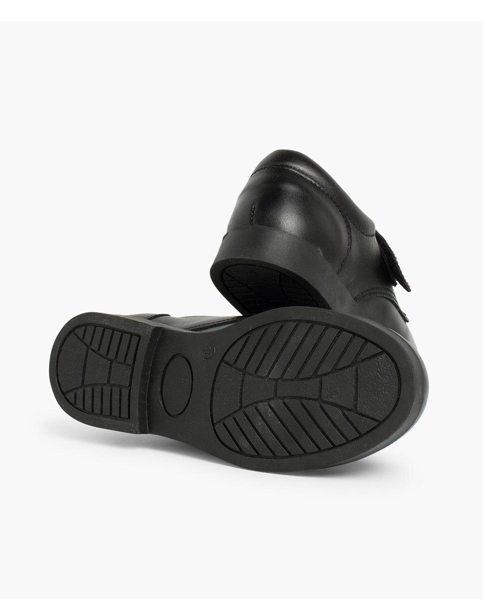 Imagen 3 de Bluchers de niño de piel con tira adherente - Pisamonas - Negro Negro
