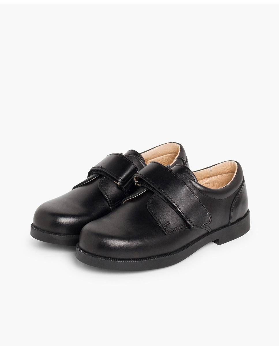 Imagen 4 de Bluchers de niño de piel con tira adherente - Pisamonas - Negro Negro