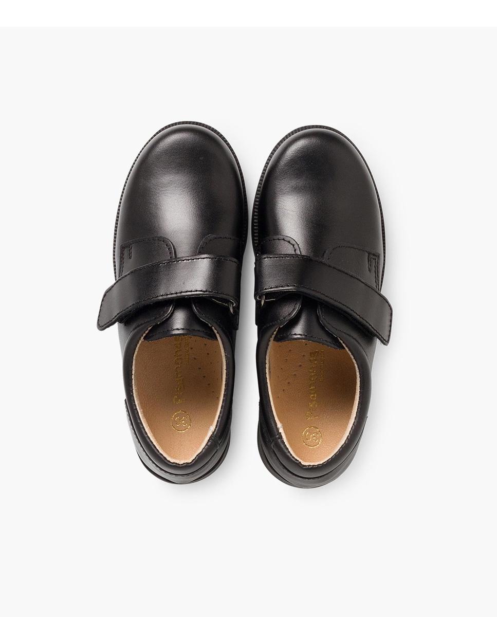 Imagen 5 de Bluchers de niño de piel con tira adherente - Pisamonas - Negro Negro