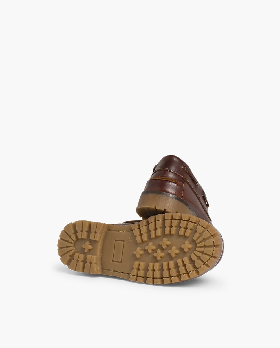 Náuticos de niños cordones - Pisamonas - Marrón Marrón-2