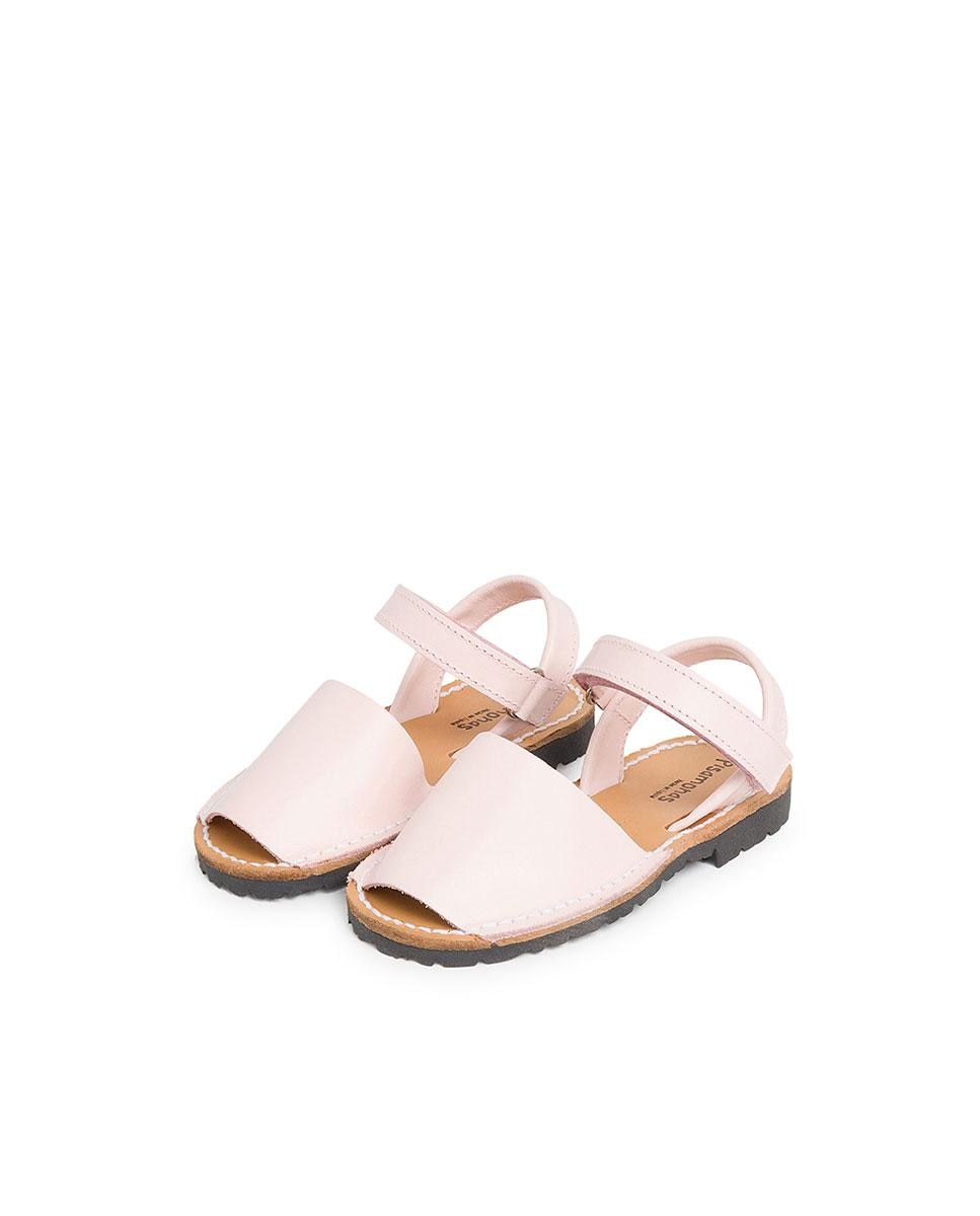 Menorquinas de niños avarcas napa cinta adherente - Pisamonas - Rosa claro Rosa claro-4
