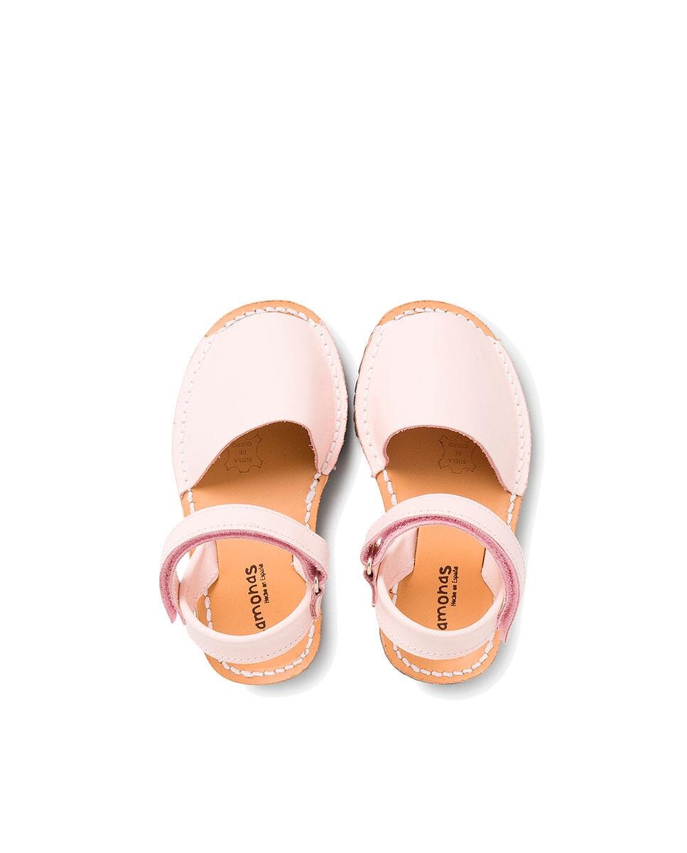 Menorquinas de niños avarcas napa cinta adherente - Pisamonas - Rosa claro Rosa claro-5