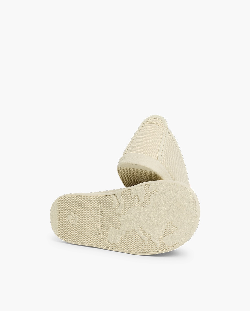 Mocasines de niños de tela con bandera - Pisamonas - Beige Beige-2