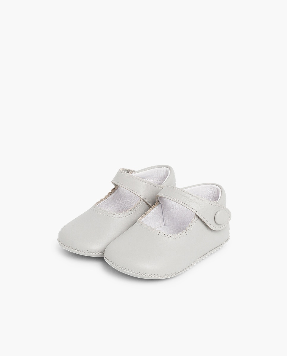 Merceditas de bebé piel cinta adhesiva - Pisamonas - Crudo Crudo-3