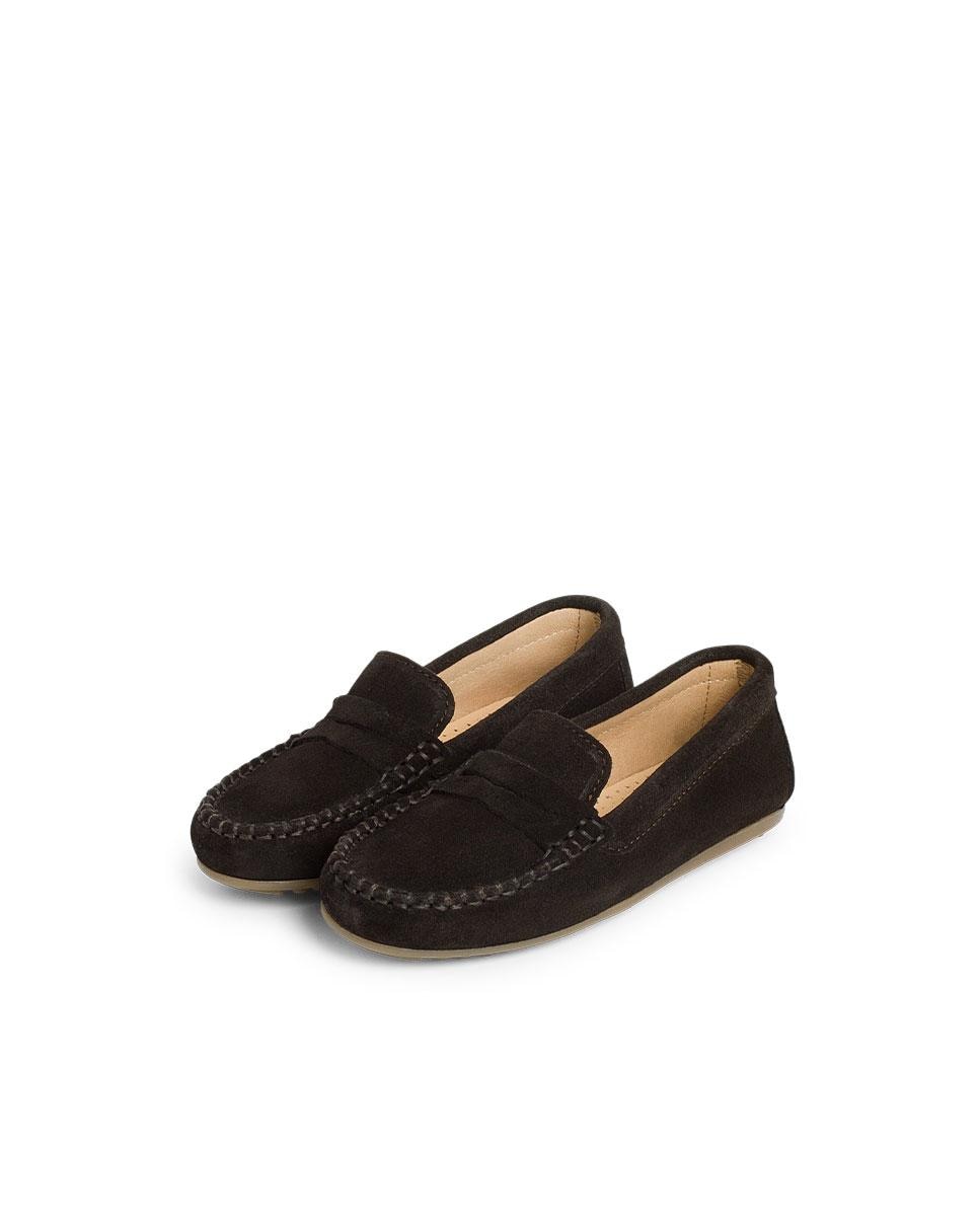 Mocasines de niños serraje antifaz - Pisamonas - Marrón Marrón-4