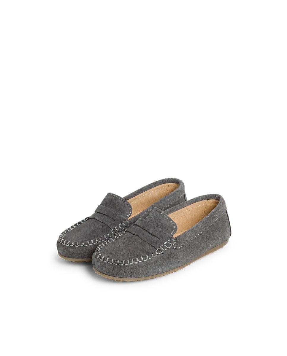 Mocasines de niños serraje antifaz - Pisamonas - Gris Gris-4