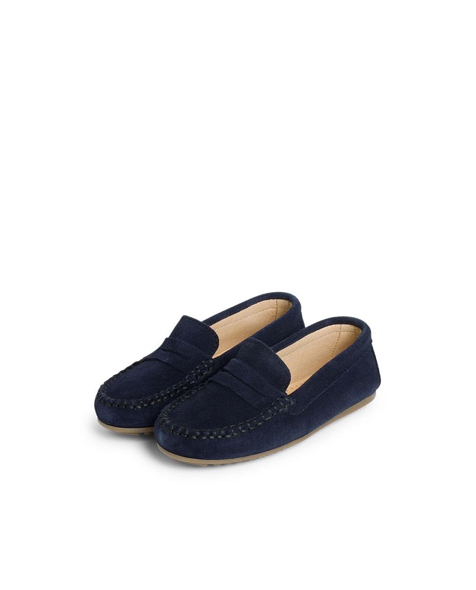 Mocasines de niños serraje antifaz - Pisamonas - Azul marino Azul marino-4
