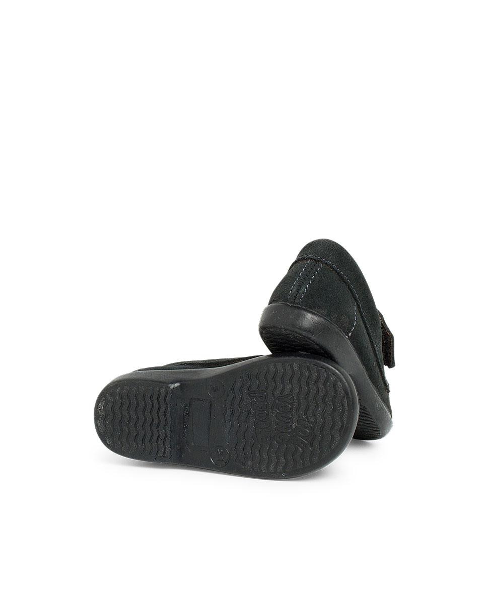 Zapatos de cordones y bluchers de bebé niña serraje cinta adhesiva - Negro Negro-3