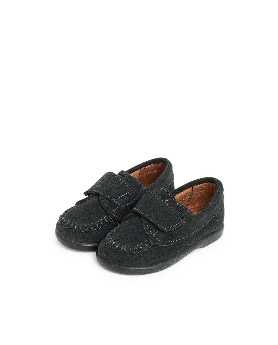 Zapatos de cordones y bluchers de bebé niña serraje cinta adhesiva - Negro Negro-4