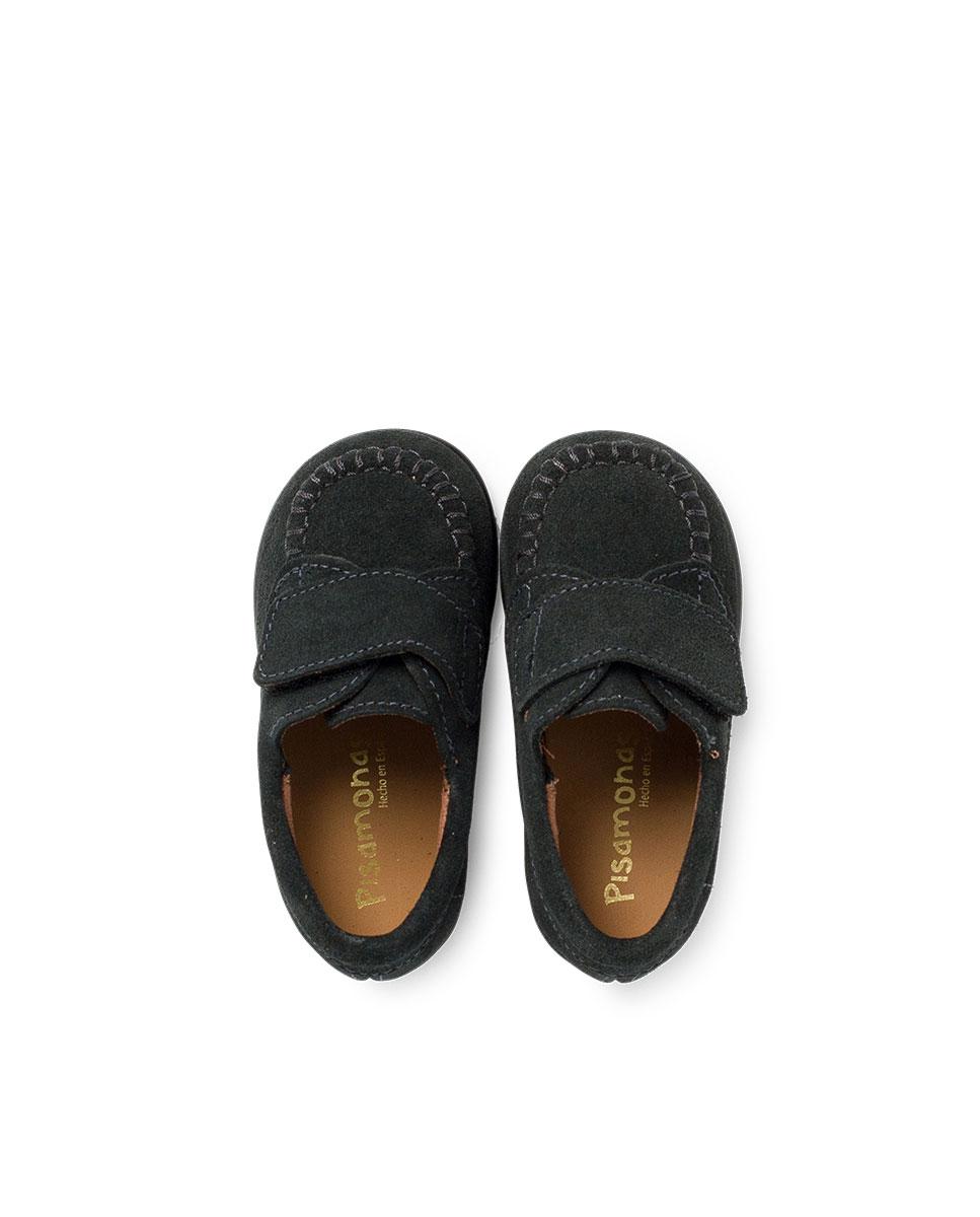 Zapatos de cordones y bluchers de bebé niña serraje cinta adhesiva - Negro Negro-5