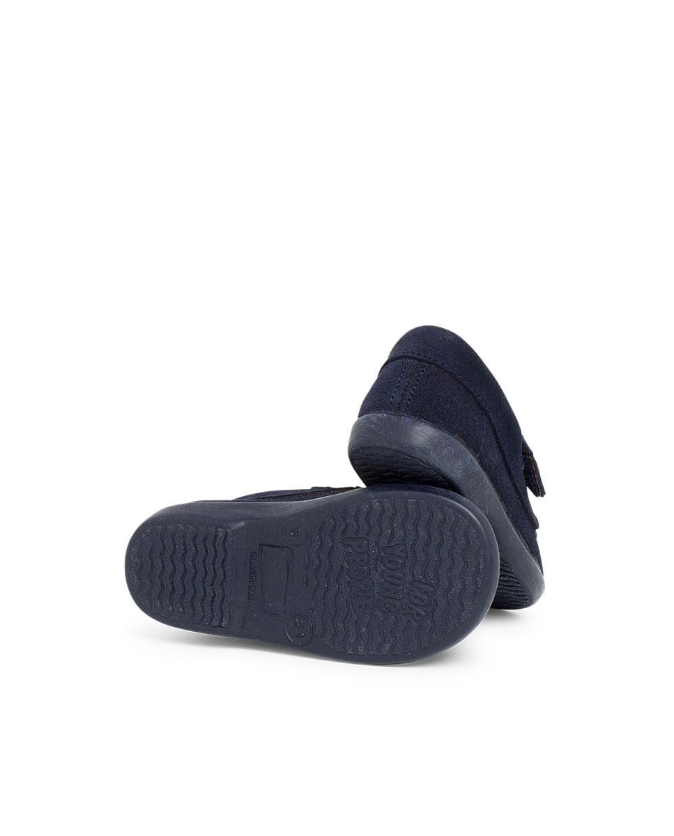 Zapatos de cordones y bluchers de bebé niña serraje cinta adhesiva - Azul marino Azul marino-3
