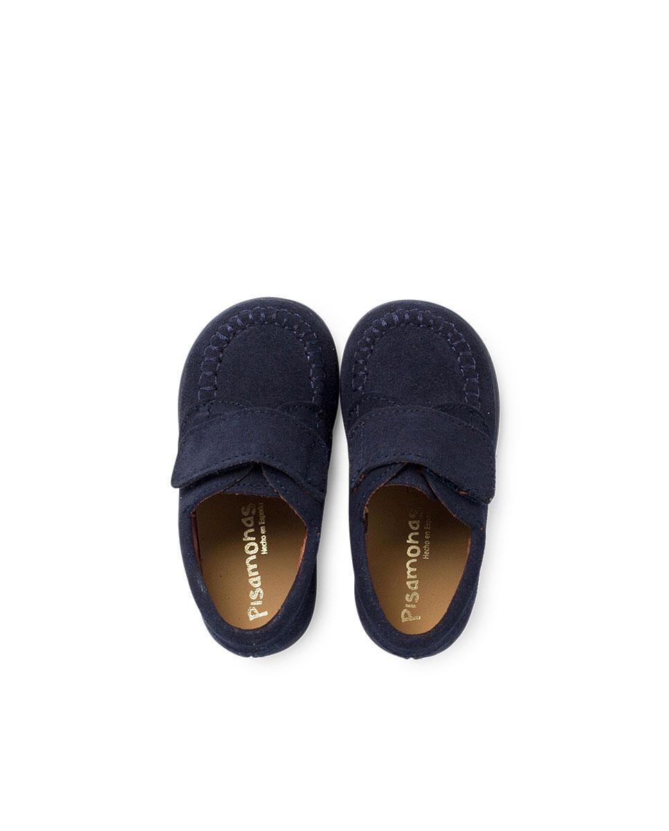 Zapatos de cordones y bluchers de bebé niña serraje cinta adhesiva - Azul marino Azul marino-5