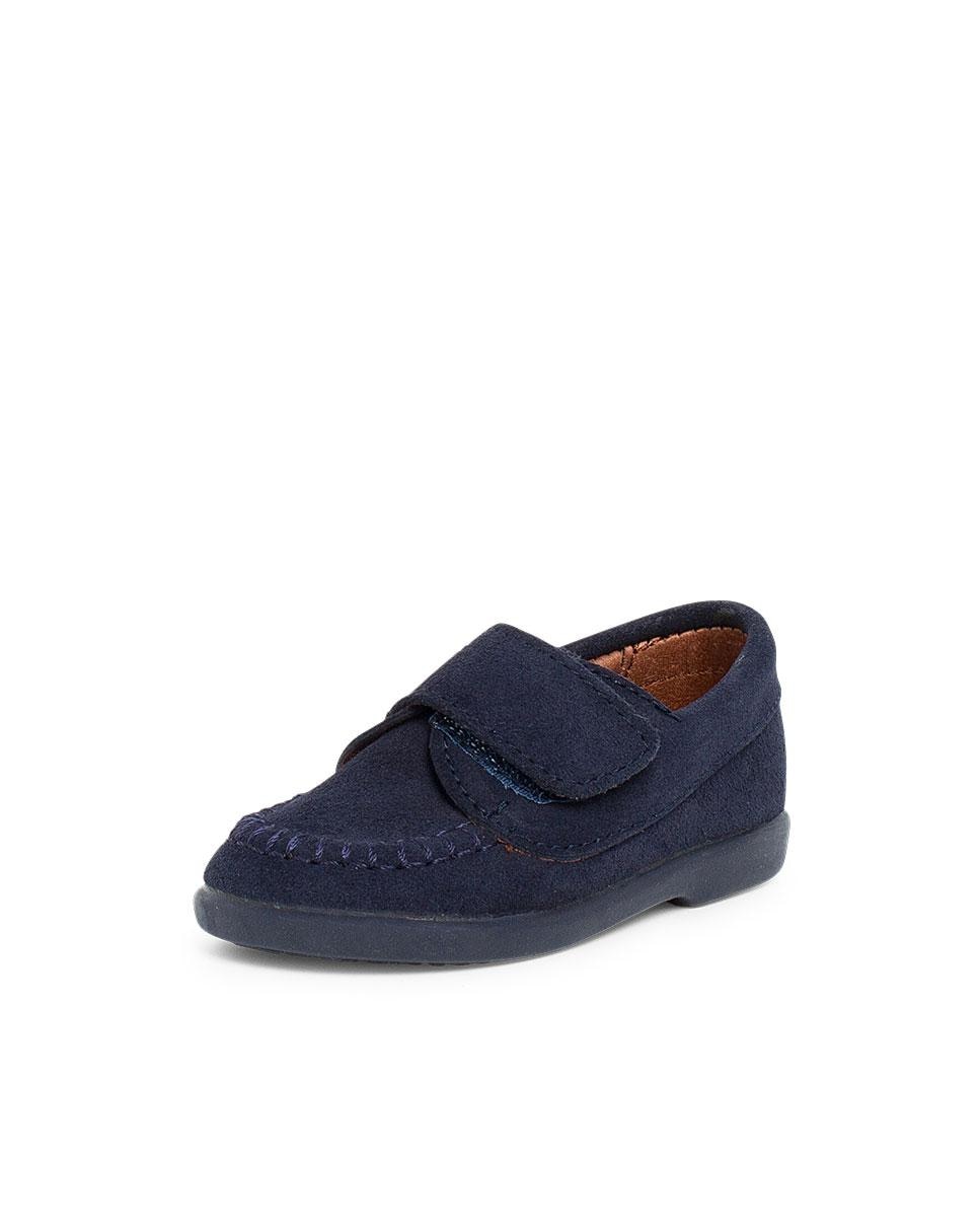 Pisamonas - Zapato de cordones de bebé serraje cinta adherente.