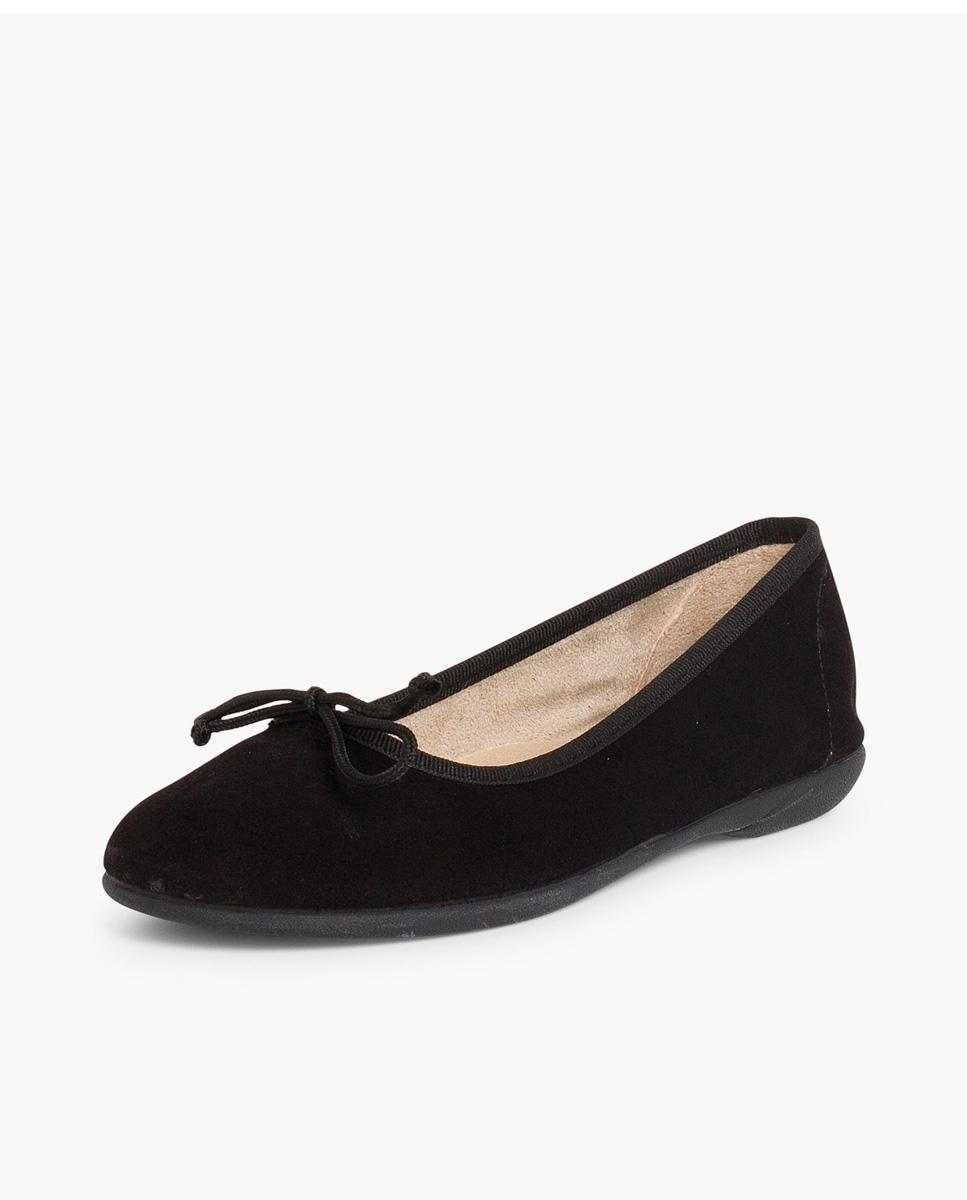 Bailarinas de niña de piel con lazo fino - Pisamonas - Negro Negro-2