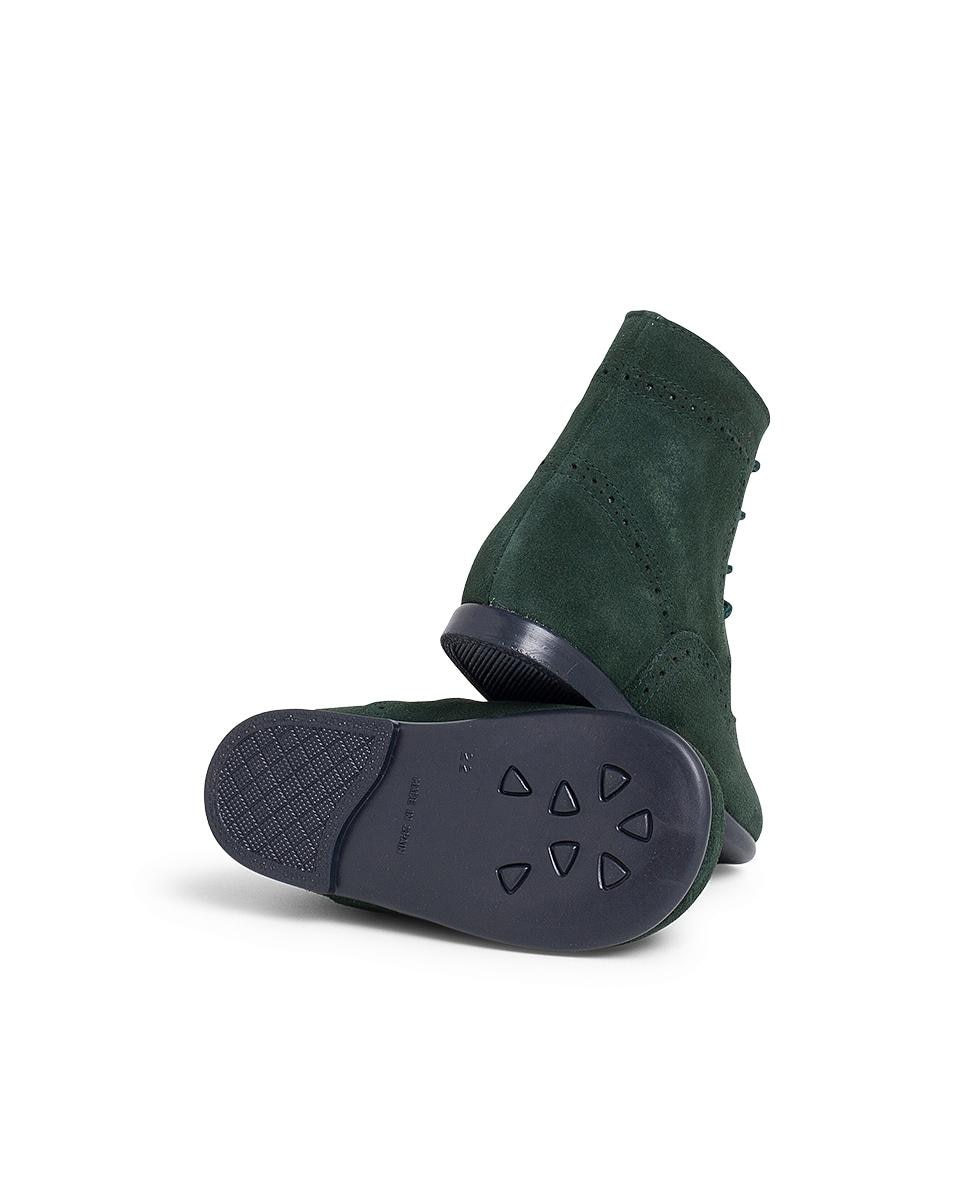 Botas de niña pascualass de serraje - Pisamonas - Verde oscuro Verde oscuro-2