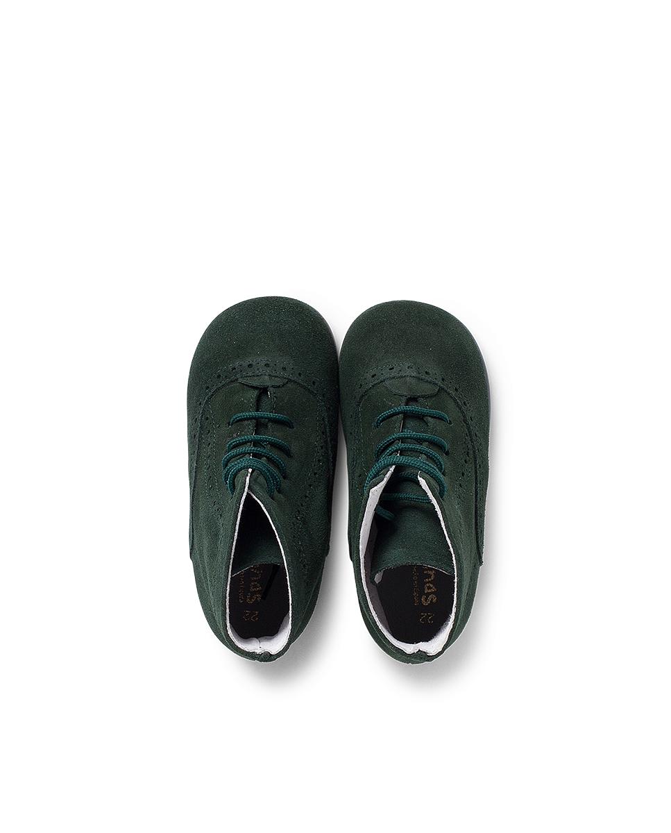 Botas de niña pascualass de serraje - Pisamonas - Verde oscuro Verde oscuro-3